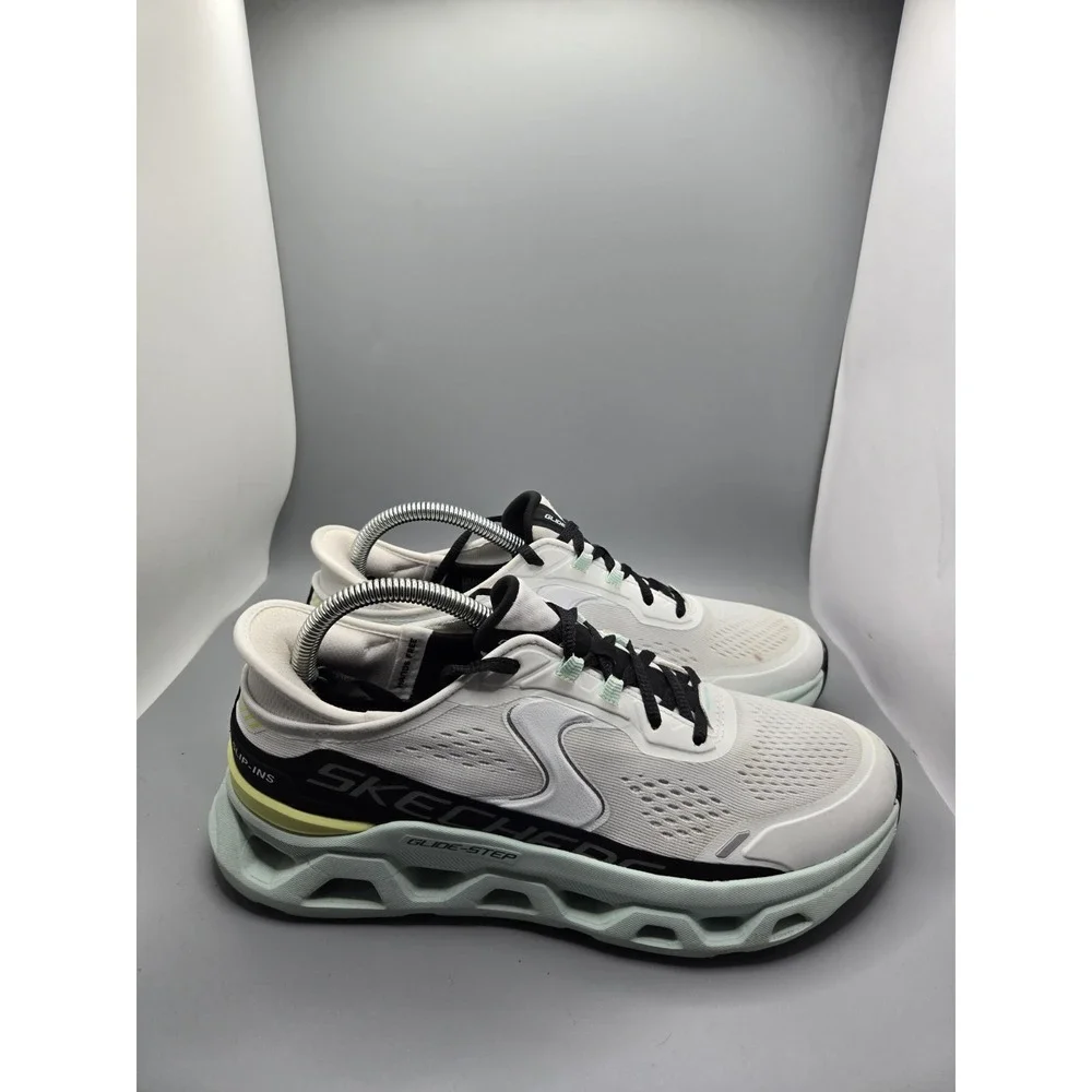 Skechers Slip-Ins Glide-Step Women's 8.5 White Mint Running Shoes 150510 WMLT